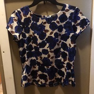 *donating soon* Ann Taylor floral dress shirt, sz 2